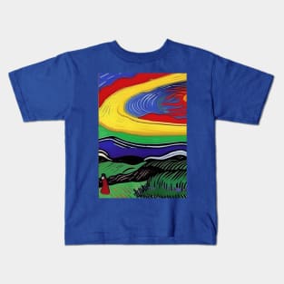 VAN GOGH STYLE RAINBOW Kids T-Shirt